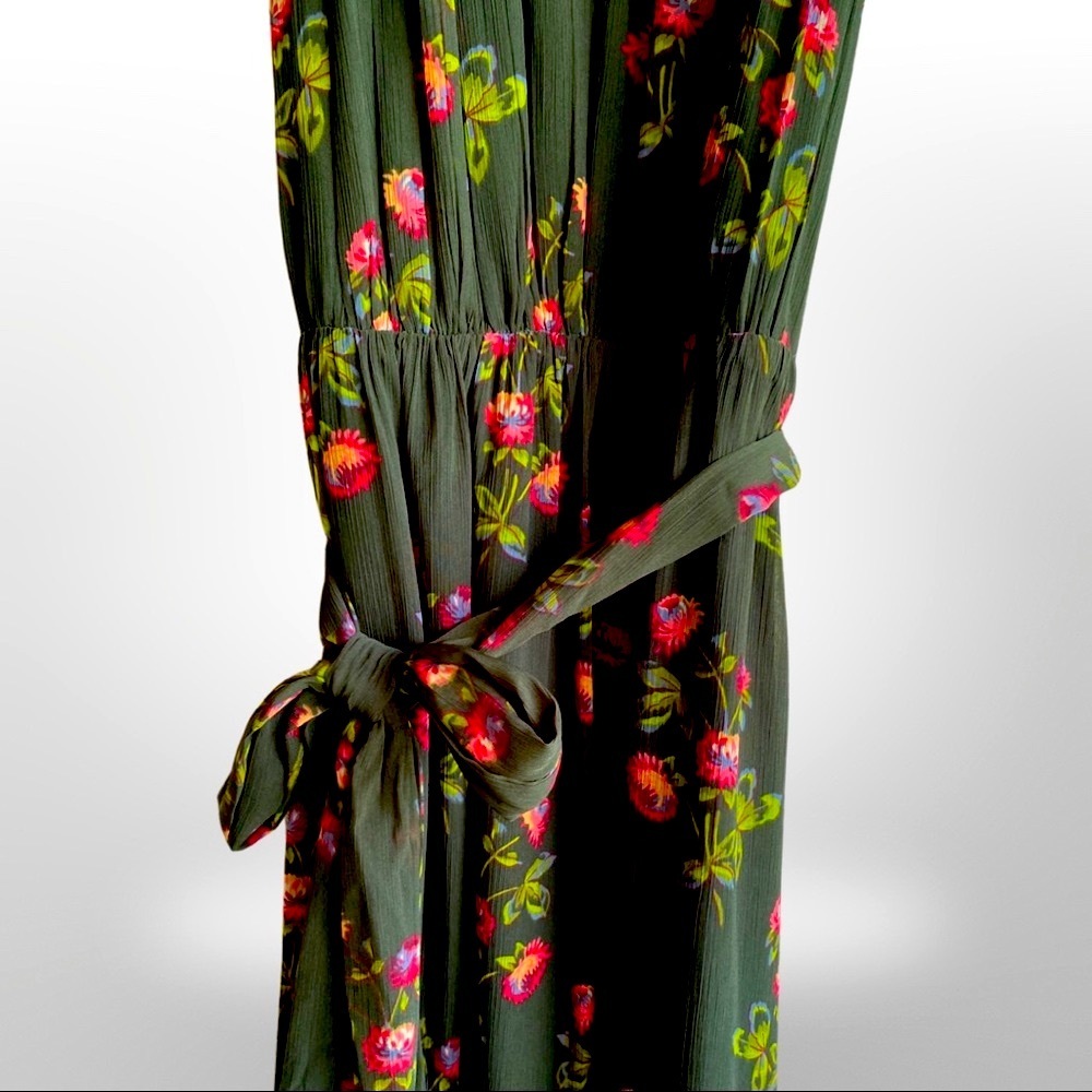 🦋HP!🦋J. Crew | Point Sur | High-Neck | Green Floral w/ Ruffle Dress | 4 | NWT - Picture 11 of 16